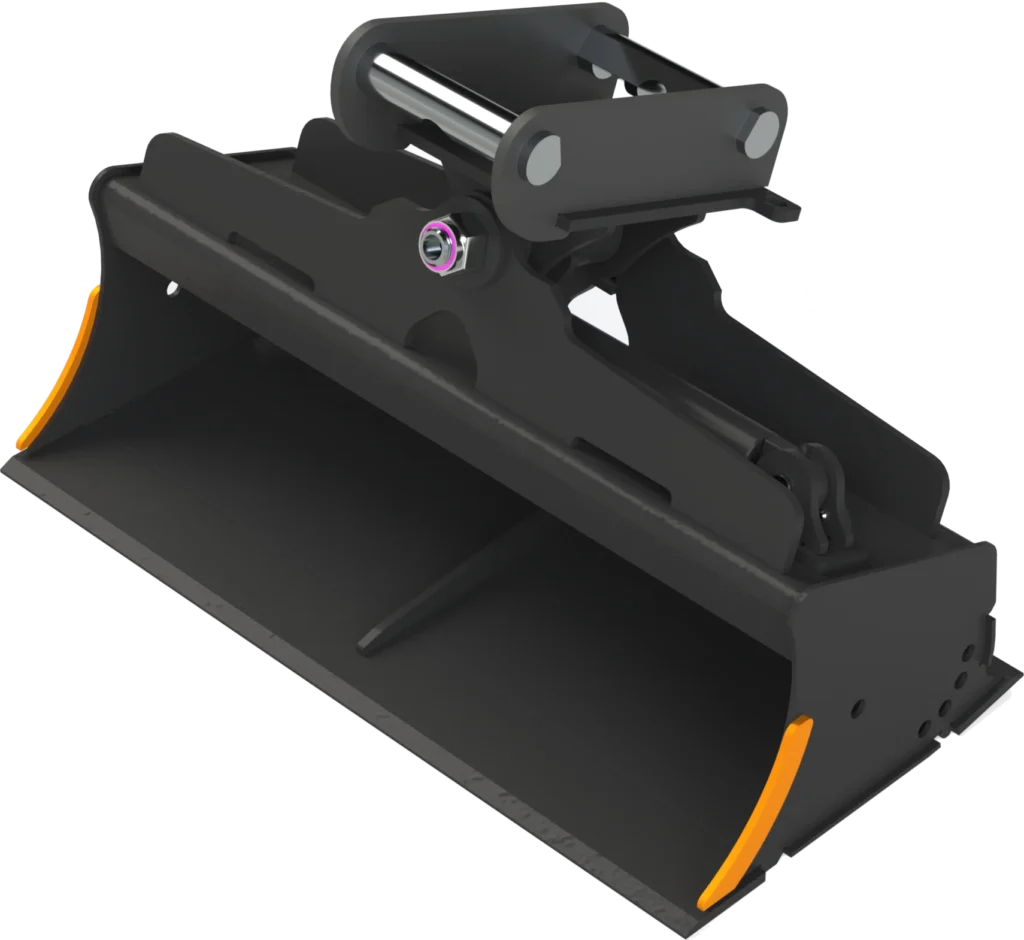 Gra­ben­räum­löf­fel schwenk­bar MS03 Sym­Lock für Mo­bil­bag­ger | 2,0−2,5&nbsp;To. | 1000&nbsp;mm 100&nbsp;cm