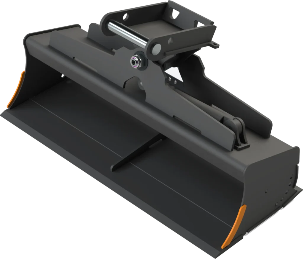 Gra­ben­räum­löf­fel schwenk­bar MS08 für Mo­bil­bag­ger | 6–8&nbsp;To. | 1500&nbsp;mm 150&nbsp;cm