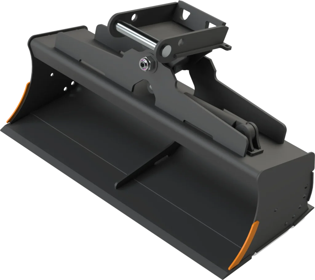 Gra­ben­räum­löf­fel schwenk­bar MS08 für Mo­bil­bag­ger | 8–10&nbsp;To. | 1500&nbsp;mm 150&nbsp;cm