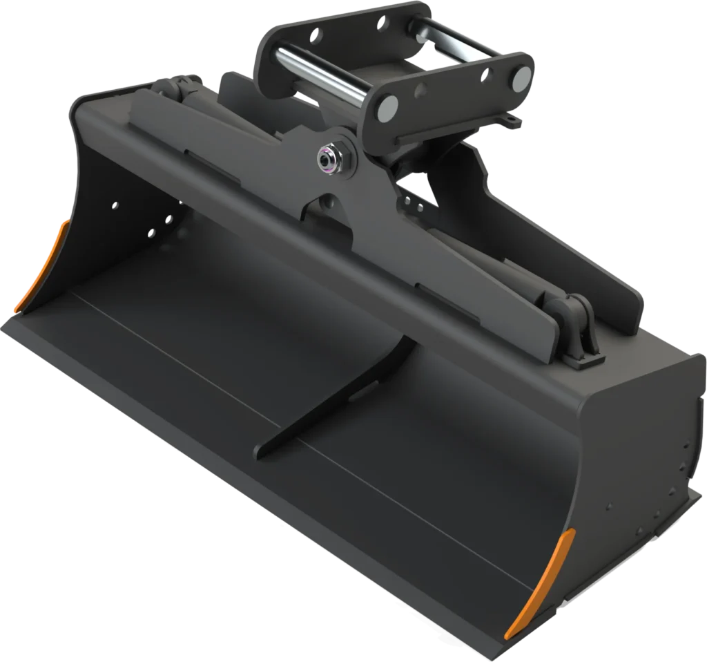 Gra­ben­räum­löf­fel schwenk­bar MS08 Sym­Lock für Mo­bil­bag­ger | 10–12&nbsp;To. | 1500&nbsp;mm 150&nbsp;cm