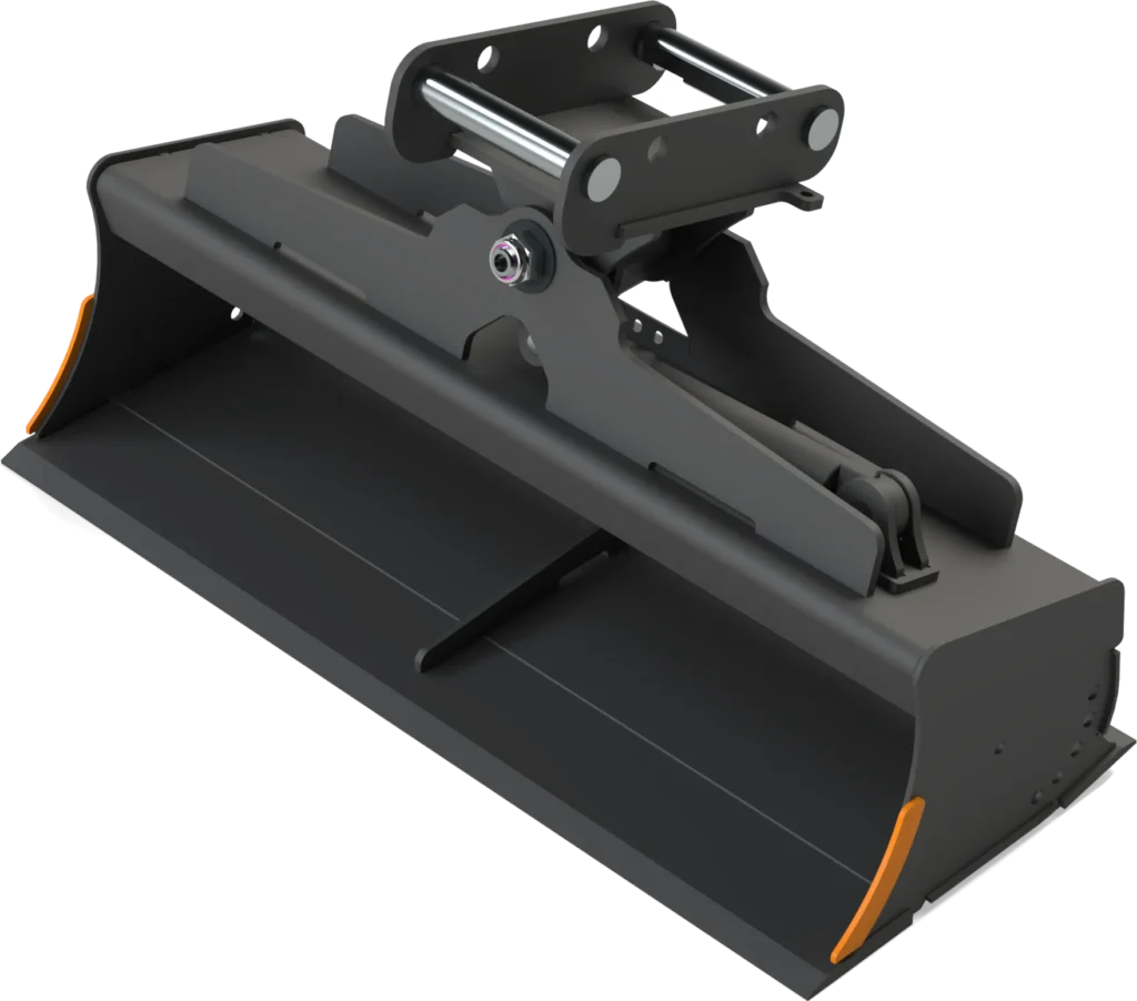 Gra­ben­räum­löf­fel schwenk­bar MS08 Sym­Lock für Mo­bil­bag­ger | 6–8&nbsp;To. | 1500&nbsp;mm 150&nbsp;cm