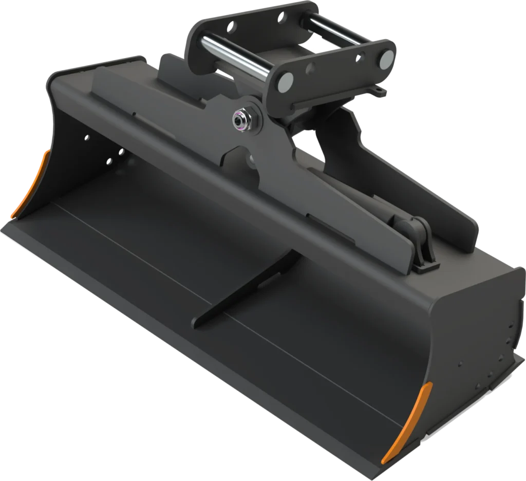 Gra­ben­räum­löf­fel schwenk­bar MS08 Sym­Lock für Mo­bil­bag­ger | 8–10&nbsp;To. | 1500&nbsp;mm 150&nbsp;cm