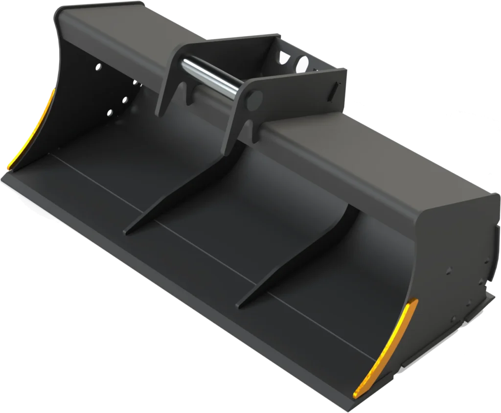 Gra­ben­räum­löf­fel starr MS03 für Mo­bil­bag­ger | 5,1−6,0&nbsp;To. | 1200&nbsp;mm 120&nbsp;cm