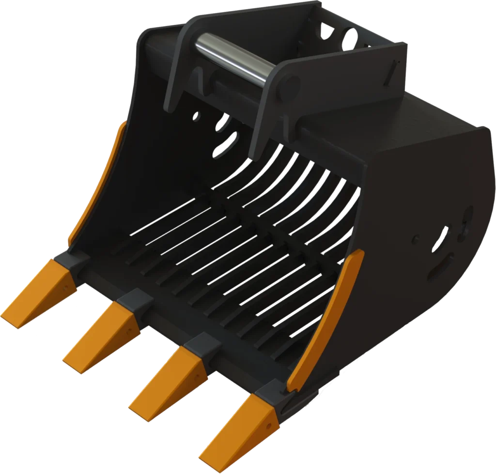 Sieb­löf­fel MS03 für Mi­ni­bag­ger | 2,0−2,5&nbsp;To. | 500&nbsp;mm 50&nbsp;cm