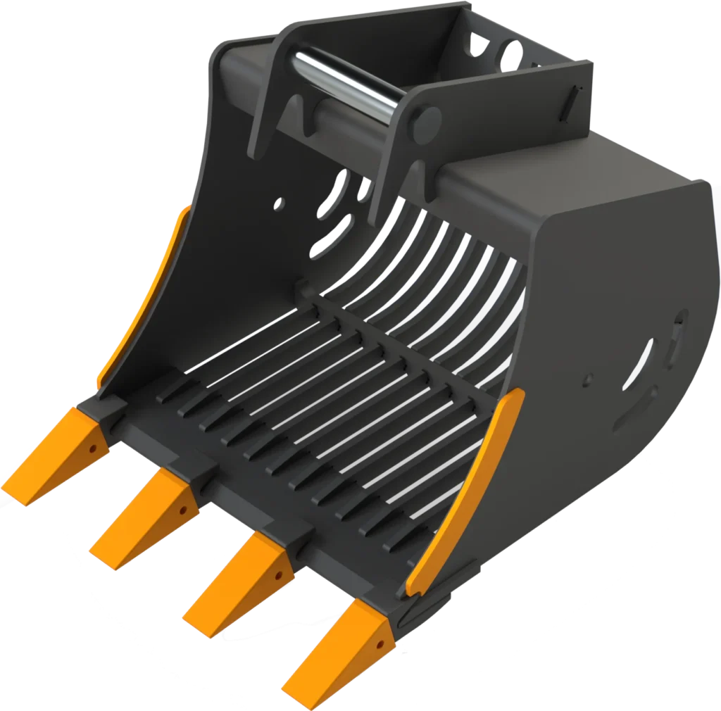 Sieb­löf­fel MS03 für Mi­ni­bag­ger | 2,6−3,5&nbsp;To. | 500&nbsp;mm 50&nbsp;cm