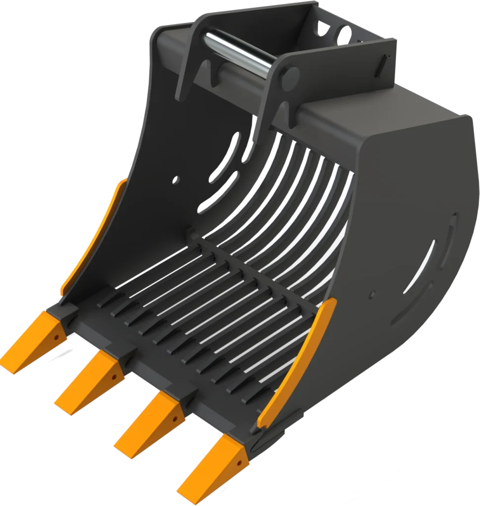 Sieb­löf­fel MS03 für Mi­ni­bag­ger | 5,1−6,0&nbsp;To. | 800&nbsp;mm 80&nbsp;cm