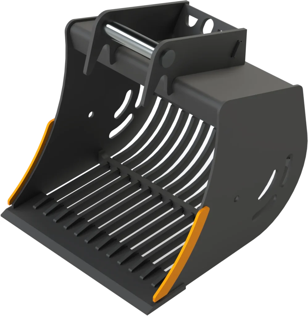 Sieb­löf­fel MS03 für Mi­ni­bag­ger | 3,6−5,0&nbsp;To. | 600&nbsp;mm 60&nbsp;cm