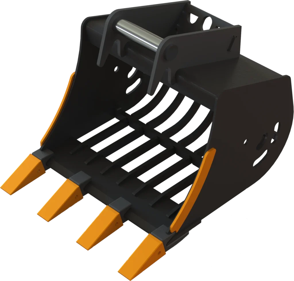 Sieb­löf­fel MS03 für Mi­ni­bag­ger | 2,0−2,5&nbsp;To. | 500&nbsp;mm 50&nbsp;cm