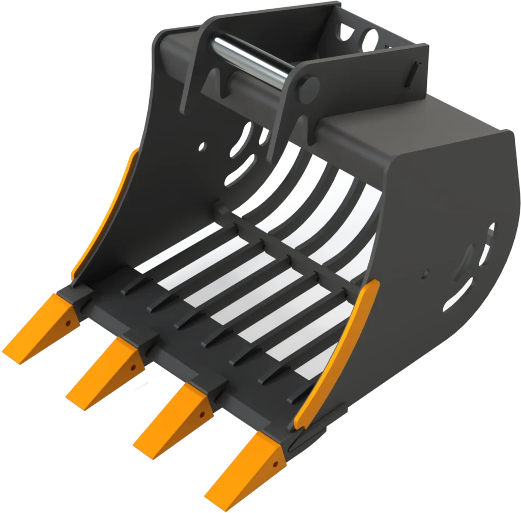 Sieb­löf­fel MS03 für Mi­ni­bag­ger | 2,6−3,5&nbsp;To. | 500&nbsp;mm 50&nbsp;cm