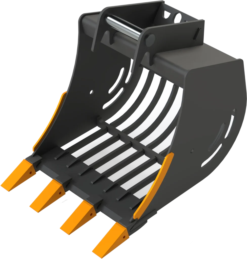 Sieb­löf­fel MS03 für Mi­ni­bag­ger | 5,1−6,0&nbsp;To. | 800&nbsp;mm 80&nbsp;cm