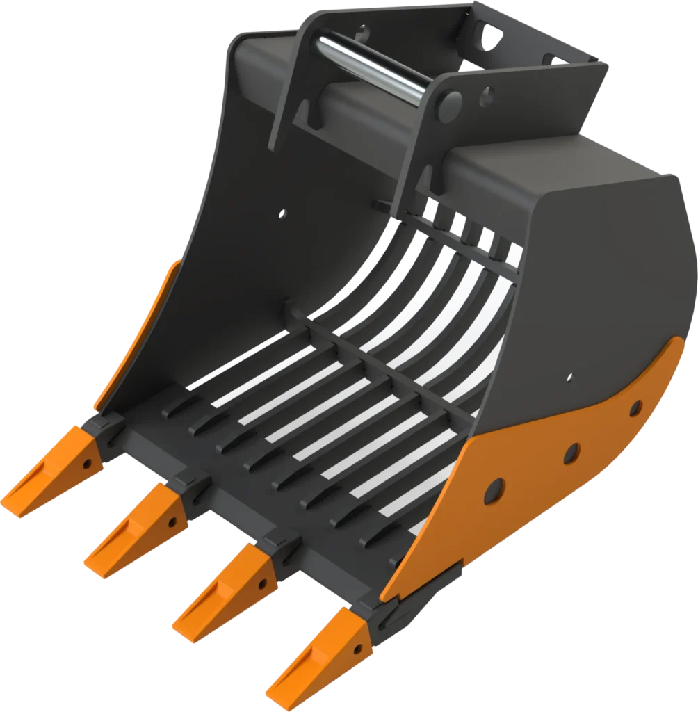 Sieb­löf­fel MS08 für Mo­bil­bag­ger | 8–10&nbsp;To. | 500&nbsp;mm 50&nbsp;cm