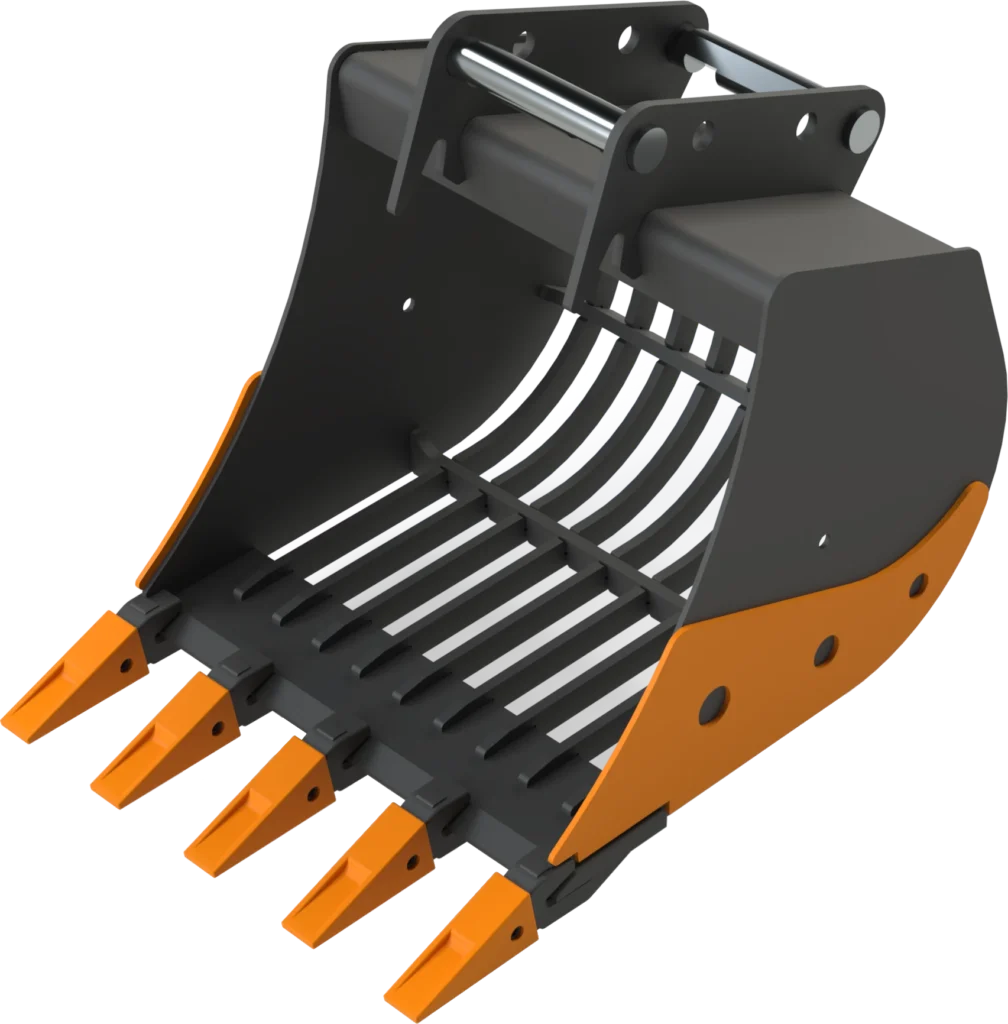 Sieb­löf­fel MS08 Sym­Lock für Mo­bil­bag­ger | 8–10&nbsp;To. | 500&nbsp;mm 50&nbsp;cm