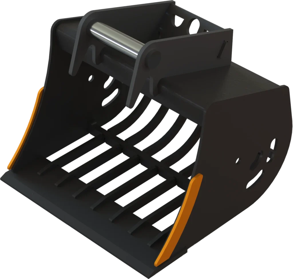 Sieb­löf­fel MS03 für Mi­ni­bag­ger | 2,0−2,5&nbsp;To. | 500&nbsp;mm 50&nbsp;cm