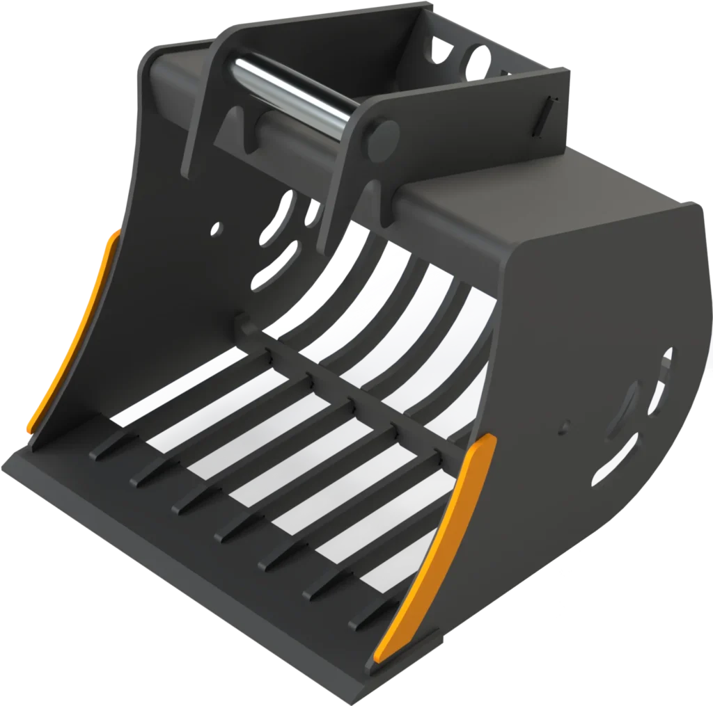 Sieb­löf­fel MS03 für Mi­ni­bag­ger | 2,6−3,5&nbsp;To. | 500&nbsp;mm 50&nbsp;cm