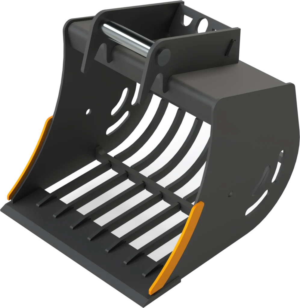 Sieb­löf­fel MS03 für Mi­ni­bag­ger | 3,6−5,0&nbsp;To. | 600&nbsp;mm 60&nbsp;cm