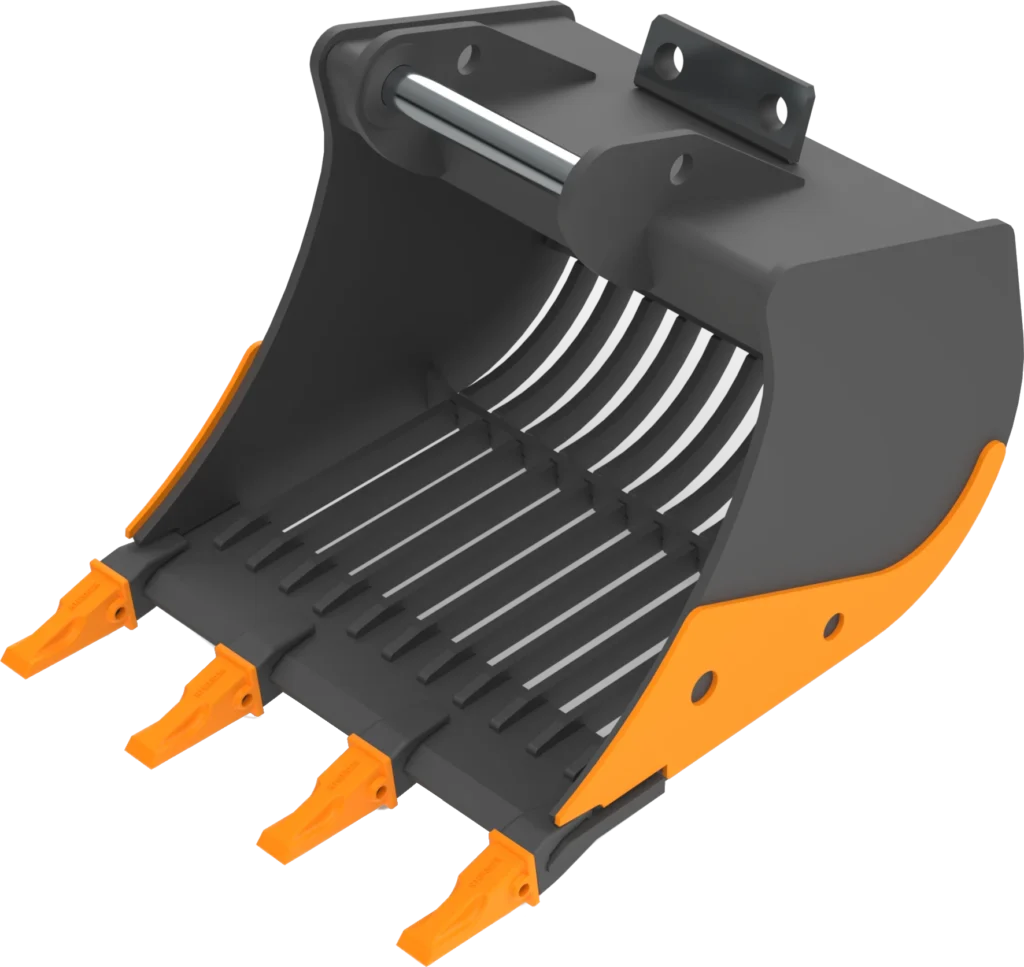 Sieb­löf­fel MS10 für Mo­bil­bag­ger | 10–15&nbsp;To. | 800&nbsp;mm 80&nbsp;cm