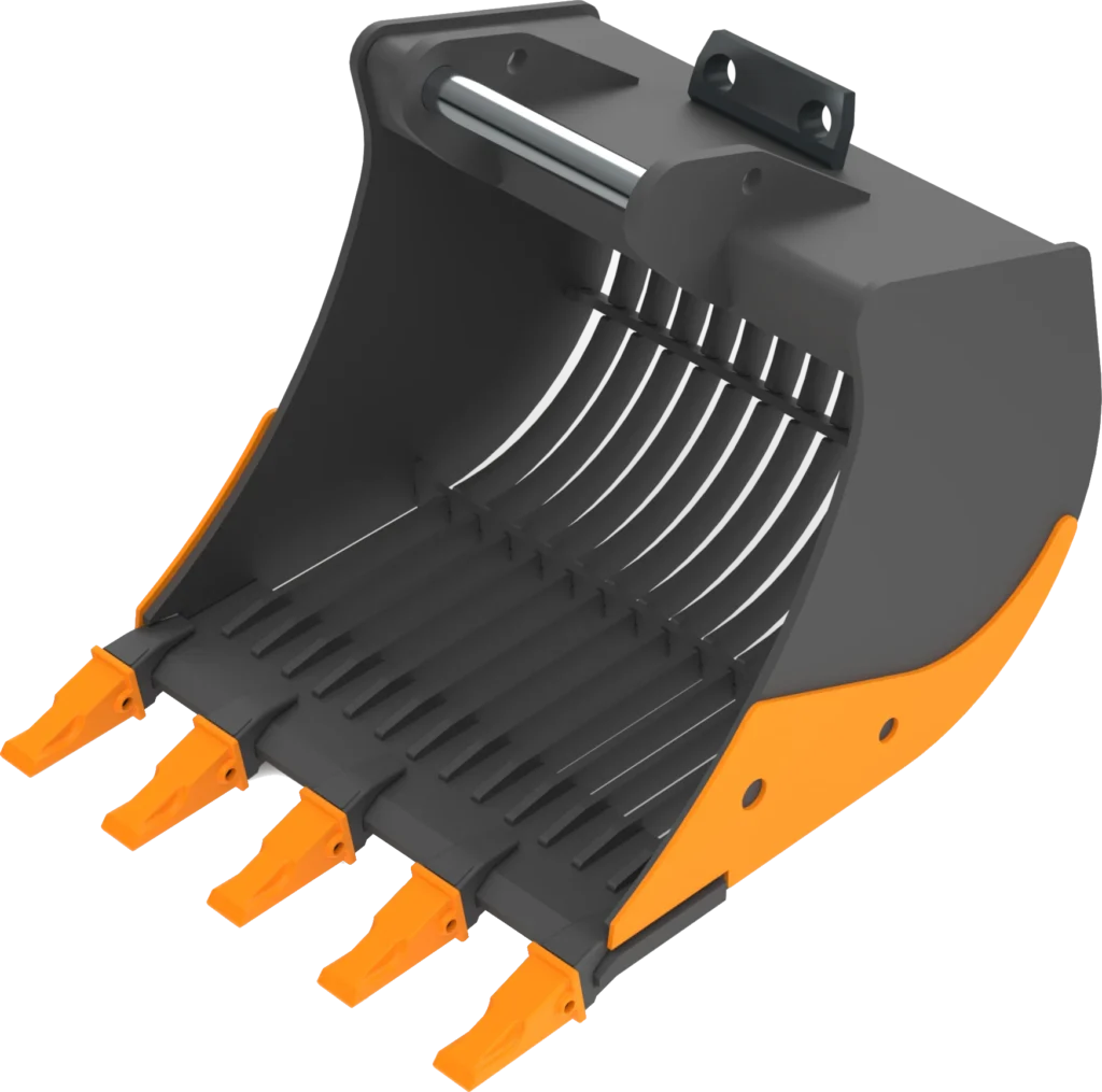 Sieb­löf­fel MS21 für Mo­bil­bag­ger | 19–23&nbsp;To. | 1000&nbsp;mm 100&nbsp;cm