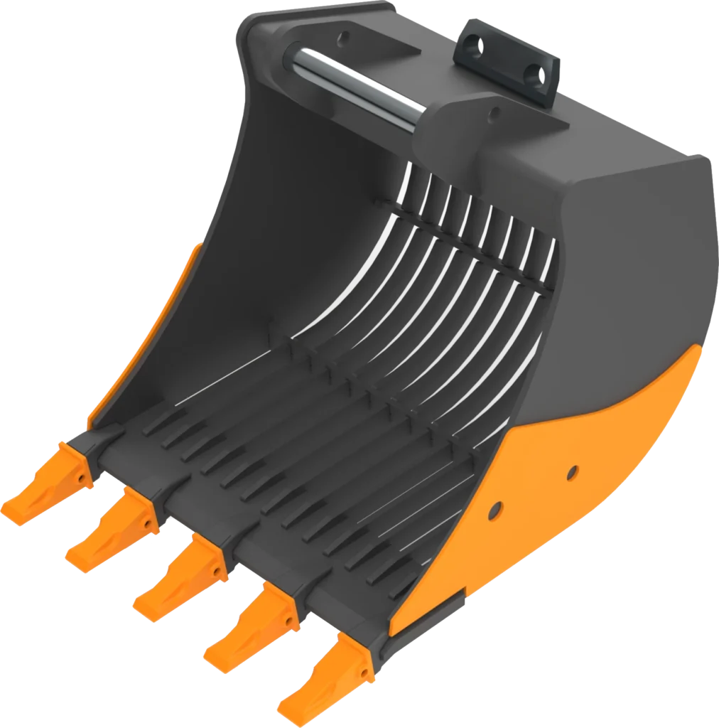 Sieb­löf­fel MS21 für Mo­bil­bag­ger | 23–28&nbsp;To. | 1000&nbsp;mm 100&nbsp;cm