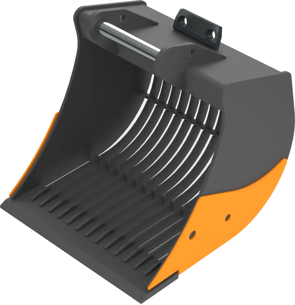 Sieb­löf­fel MS21 für Mo­bil­bag­ger | 23–28&nbsp;To. | 1000&nbsp;mm 100&nbsp;cm