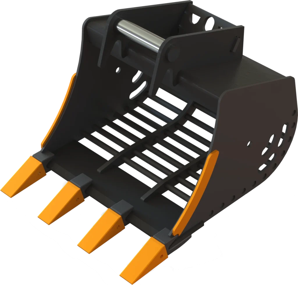 Sieb­löf­fel MS03 für Mi­ni­bag­ger | 2,0−2,5&nbsp;To. | 500&nbsp;mm 50&nbsp;cm