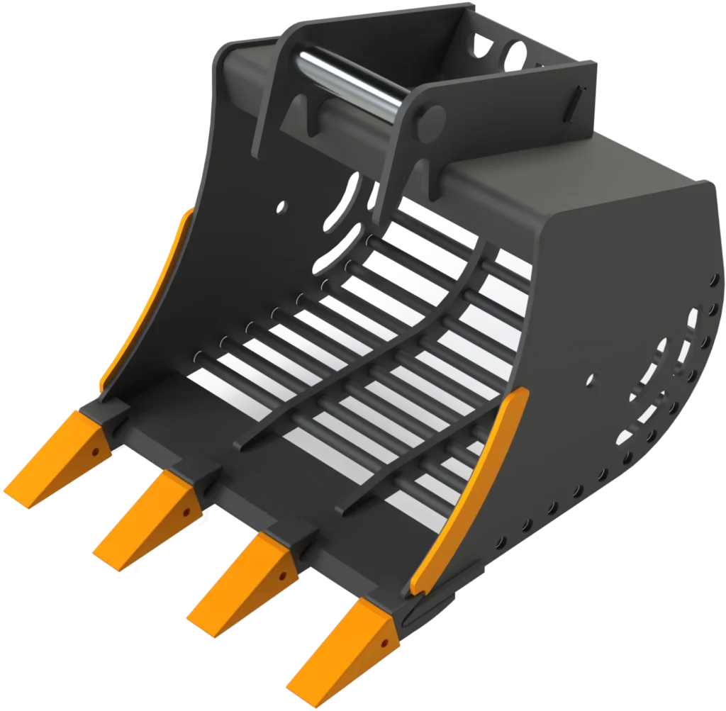 Sieb­löf­fel MS03 für Mi­ni­bag­ger | 2,6−3,5&nbsp;To. | 500&nbsp;mm 50&nbsp;cm