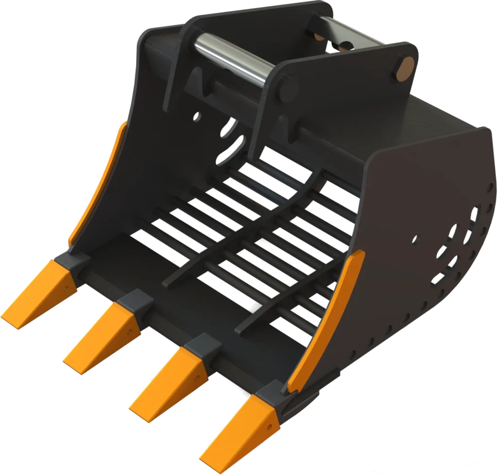 Sieb­löf­fel MS03 Sym­Lock für Mi­ni­bag­ger | 2,0−2,5&nbsp;To. | 500&nbsp;mm 50&nbsp;cm