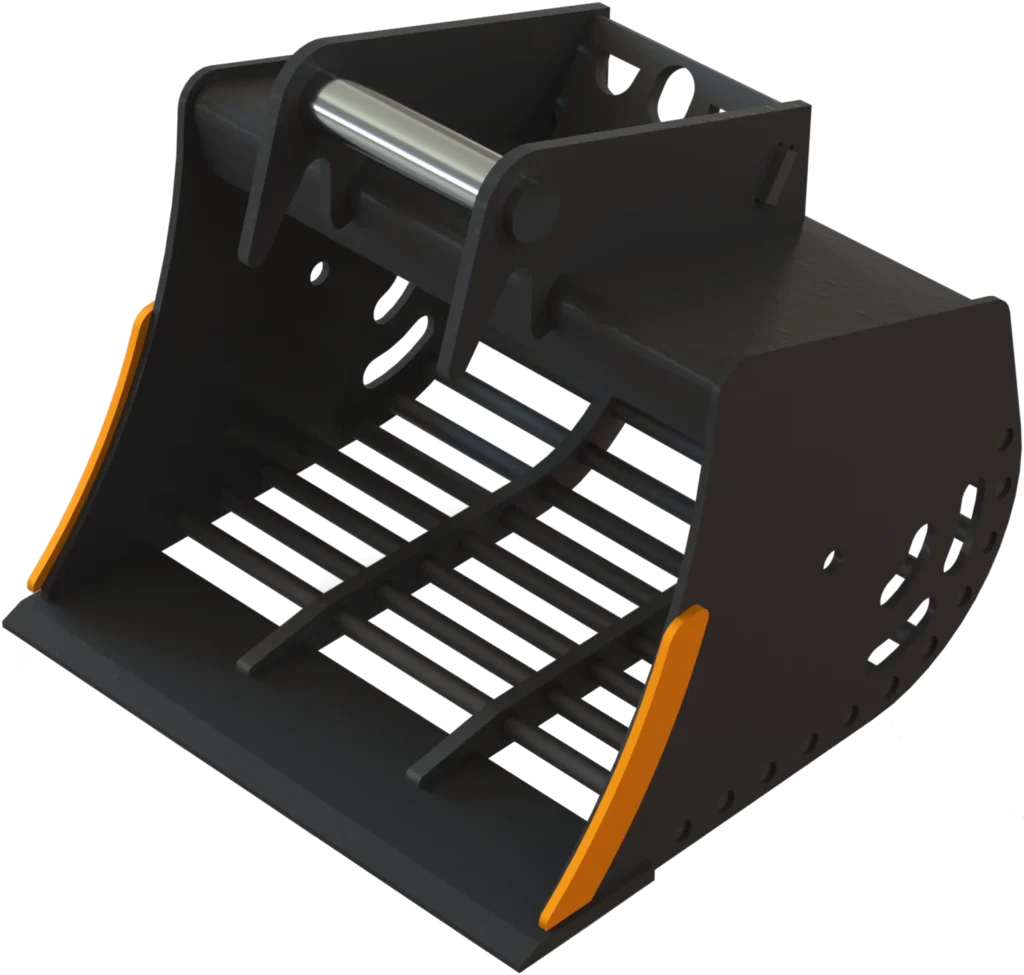 Sieb­löf­fel MS03 für Mi­ni­bag­ger | 2,0−2,5&nbsp;To. | 500&nbsp;mm 50&nbsp;cm