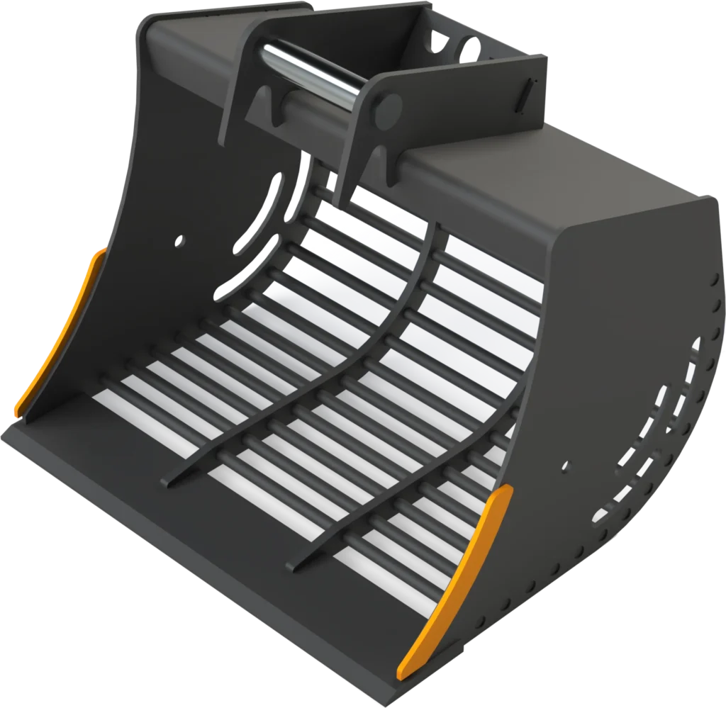 Sieb­löf­fel MS03 für Mi­ni­bag­ger | 5,1−6,0&nbsp;To. | 800&nbsp;mm 80&nbsp;cm