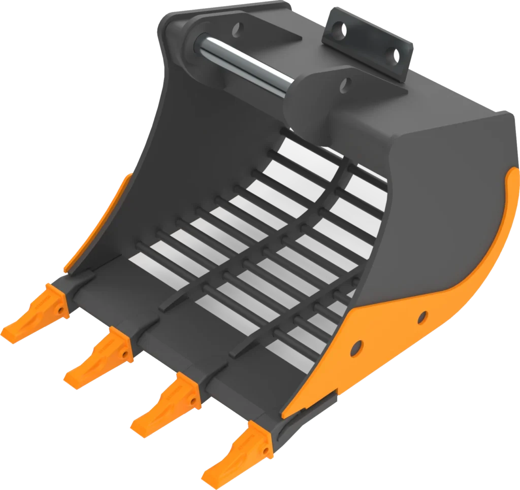 Sieb­löf­fel MS10 für Mo­bil­bag­ger | 10–15&nbsp;To. | 800&nbsp;mm 80&nbsp;cm