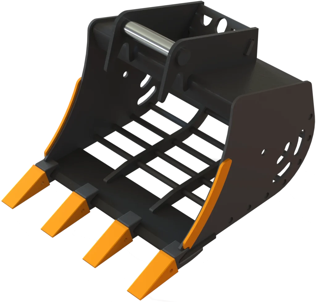 Sieb­löf­fel MS03 für Mi­ni­bag­ger | 2,0−2,5&nbsp;To. | 500&nbsp;mm 50&nbsp;cm