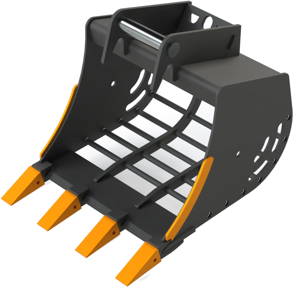 Sieb­löf­fel MS03 für Mi­ni­bag­ger | 2,6−3,5&nbsp;To. | 500&nbsp;mm 50&nbsp;cm
