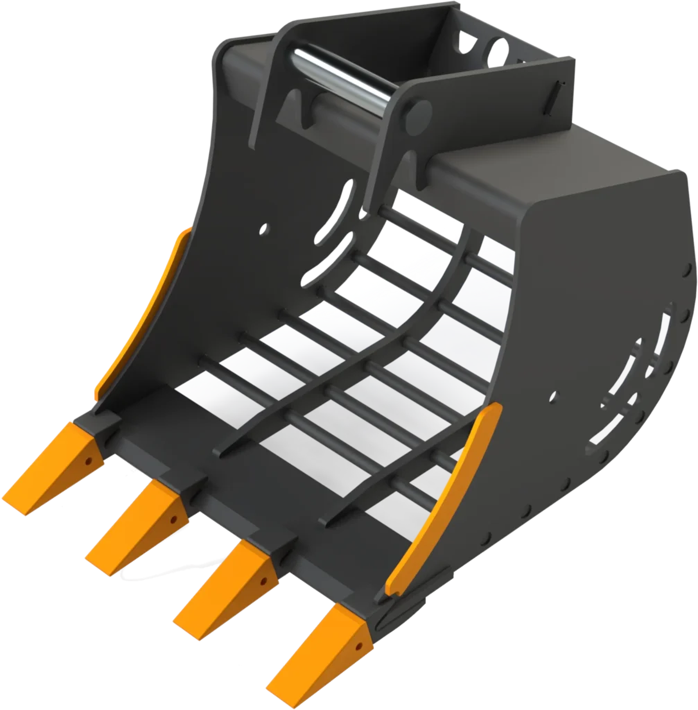 Sieb­löf­fel MS03 für Mi­ni­bag­ger | 3,6−5,0&nbsp;To. | 600&nbsp;mm 60&nbsp;cm