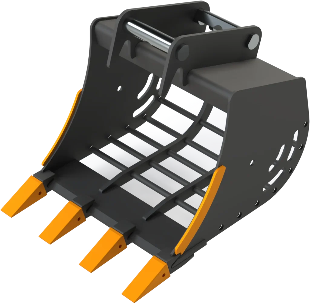 Sieb­löf­fel MS03 Sym­Lock für Mi­ni­bag­ger | 2,6−3,5&nbsp;To. | 500&nbsp;mm 50&nbsp;cm