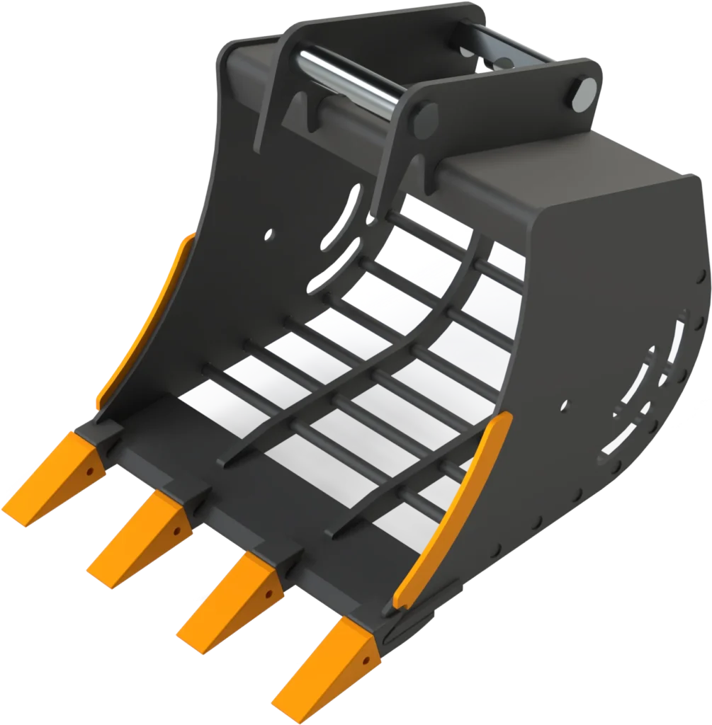 Sieb­löf­fel MS03 Sym­Lock für Mi­ni­bag­ger | 3,6−5,0&nbsp;To. | 600&nbsp;mm 60&nbsp;cm
