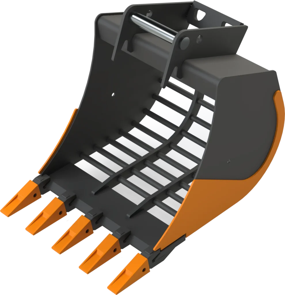 Sieb­löf­fel MS08 für Mo­bil­bag­ger | 10–12&nbsp;To. | 500&nbsp;mm 50&nbsp;cm
