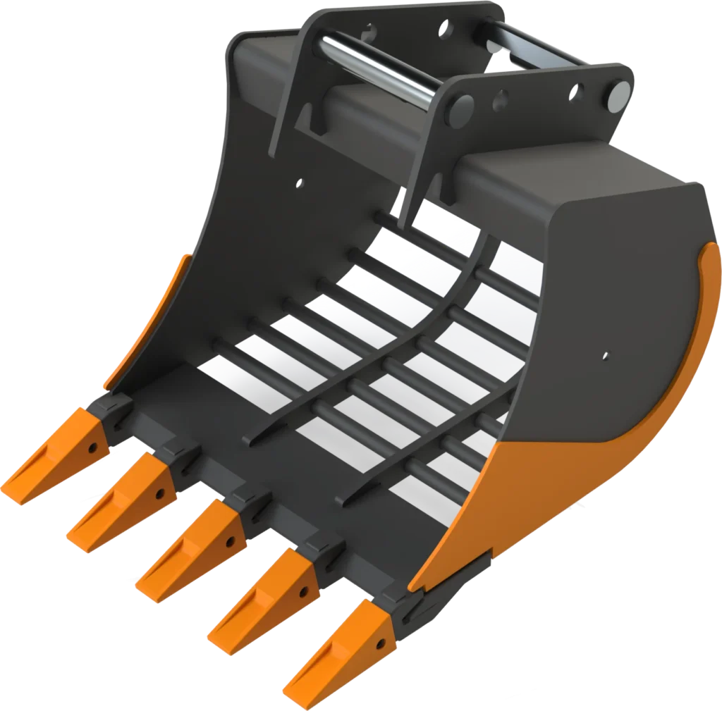 Sieb­löf­fel MS08 Sym­Lock für Mo­bil­bag­ger | 6–8&nbsp;To. | 500&nbsp;mm 50&nbsp;cm