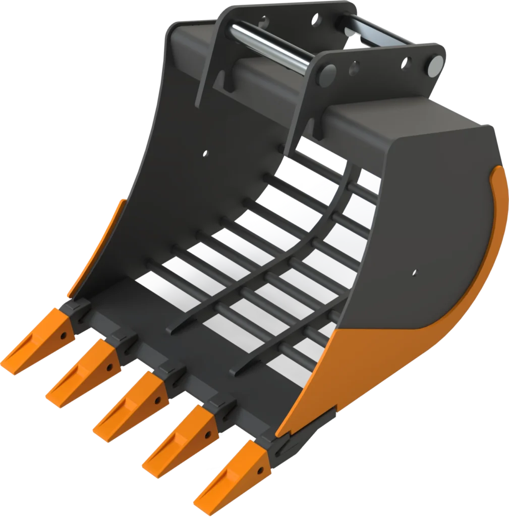 Sieb­löf­fel MS08 Sym­Lock für Mo­bil­bag­ger | 8–10&nbsp;To. | 500&nbsp;mm 50&nbsp;cm