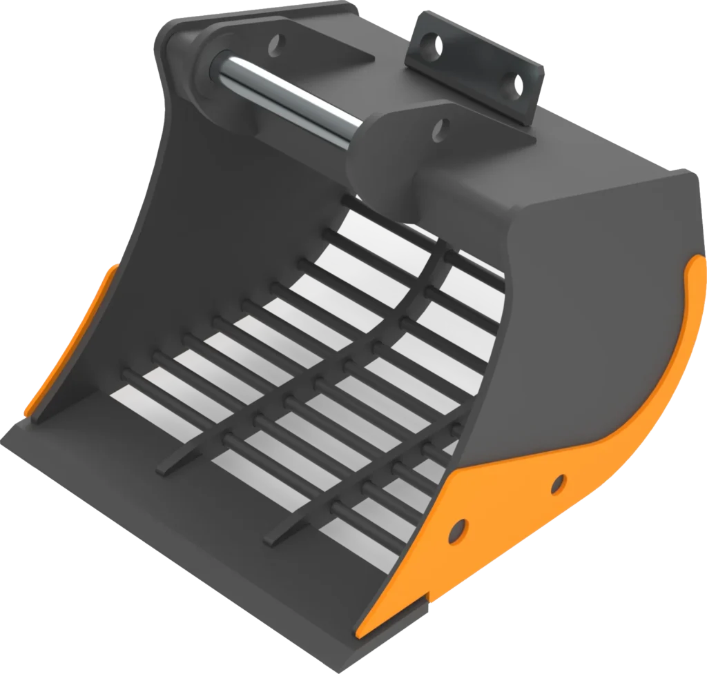 Sieb­löf­fel MS10 für Mo­bil­bag­ger | 10–15&nbsp;To. | 800&nbsp;mm 80&nbsp;cm