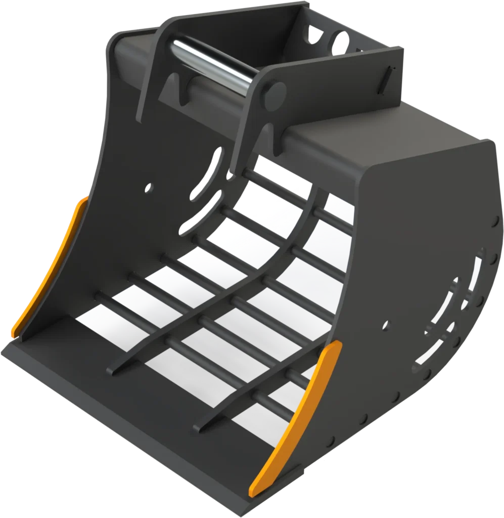 Sieb­löf­fel MS03 für Mi­ni­bag­ger | 3,6−5,0&nbsp;To. | 600&nbsp;mm 60&nbsp;cm