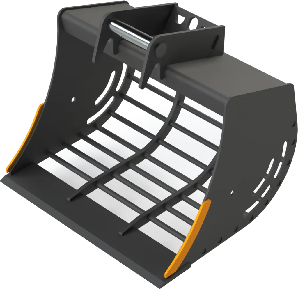 Sieb­löf­fel MS03 für Mi­ni­bag­ger | 5,1−6,0&nbsp;To. | 800&nbsp;mm 80&nbsp;cm