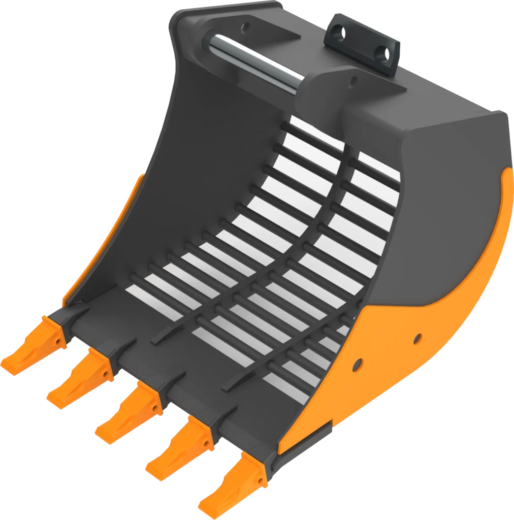 Sieb­löf­fel MS21 für Mo­bil­bag­ger | 23–28&nbsp;To. | 1000&nbsp;mm 100&nbsp;cm