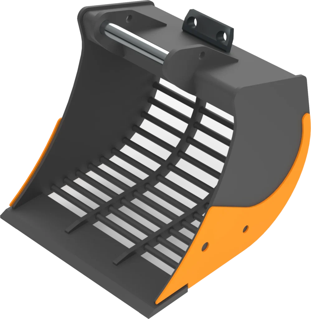 Sieb­löf­fel MS21 für Mo­bil­bag­ger | 23–28&nbsp;To. | 1000&nbsp;mm 100&nbsp;cm