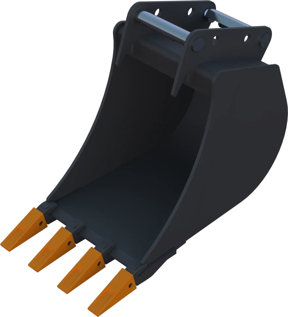 Stan­dard Tief­löf­fel MS08 Sym­Lock für Mo­bil­bag­ger | 10–12&nbsp;To. | 400&nbsp;mm 40&nbsp;cm