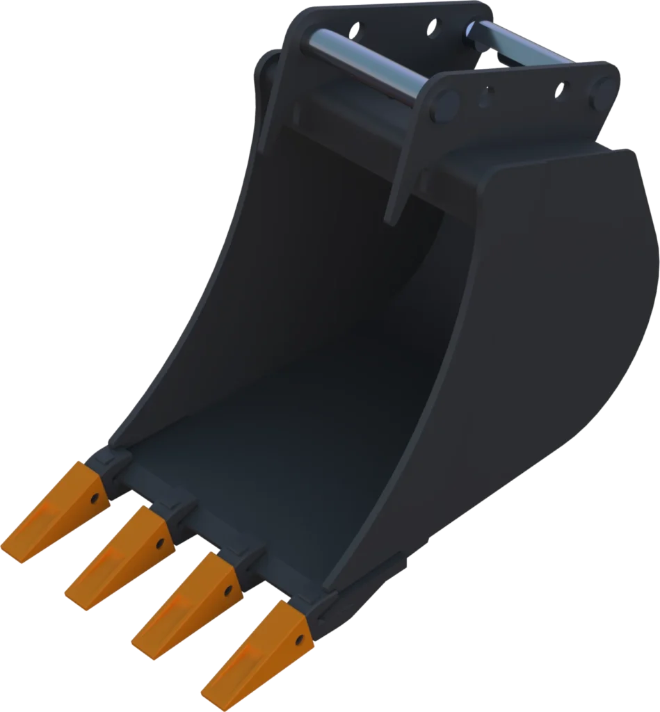 Stan­dard Tief­löf­fel MS08 Sym­Lock für Mo­bil­bag­ger | 8–10&nbsp;To. | 400&nbsp;mm 40&nbsp;cm